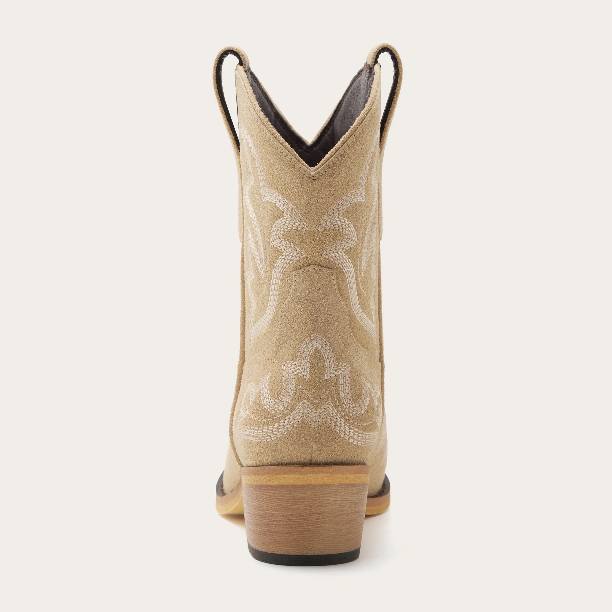 The Dakota - Beige Suede Cowgirl Booties with Classic Western Charm - Image 10