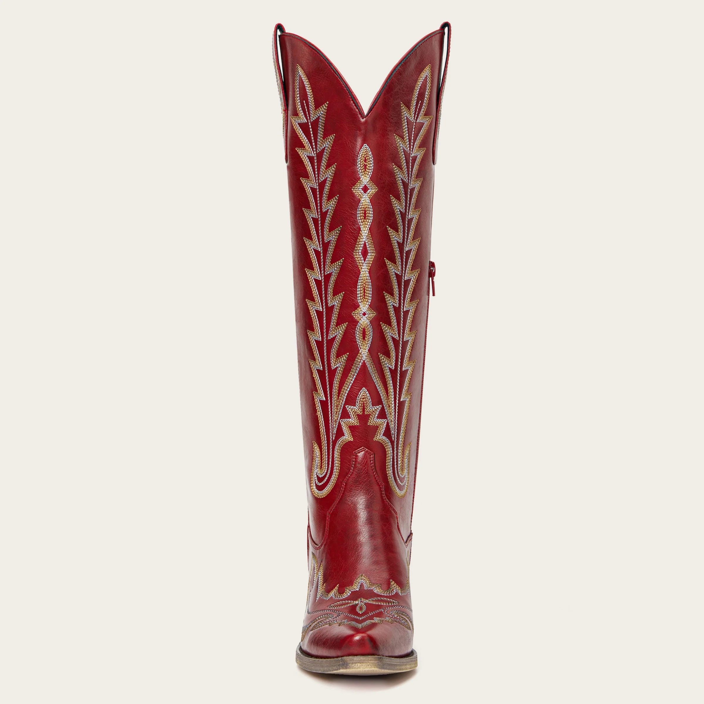 The Eula - Red Tall Wide Calf Cowgirl Boots with Intricate Western Embroidery - Image 10