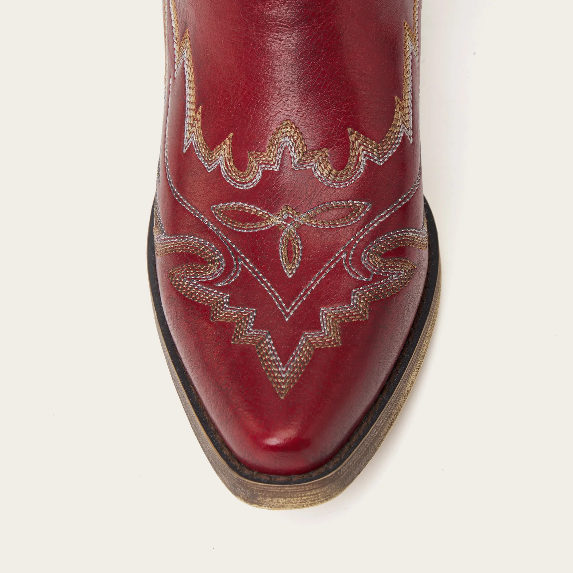 The Eula - Red Tall Wide Calf Cowgirl Boots with Intricate Western Embroidery - Image 8