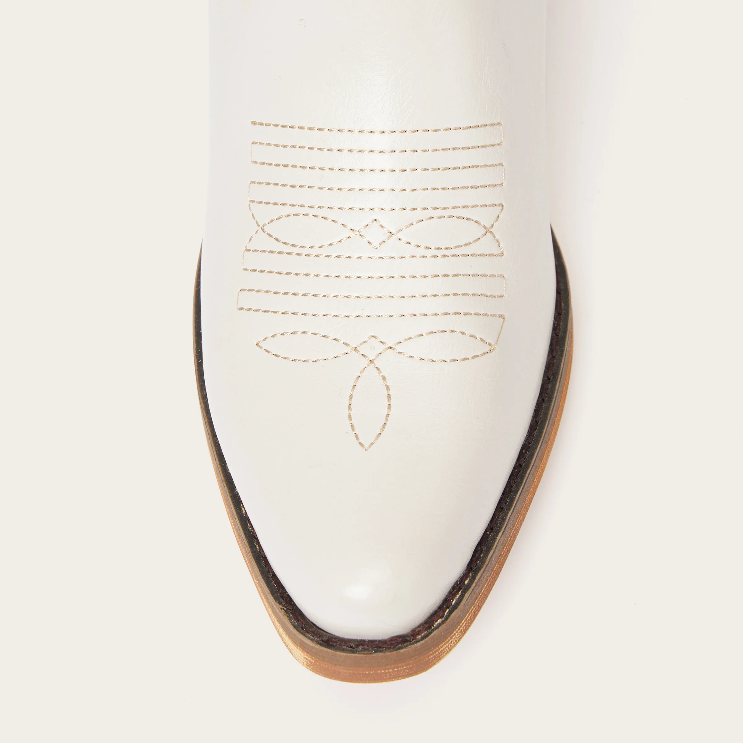 The Laurey - Ivory Embroidered Cowgirl Boots with Classic Western Flair - Image 9
