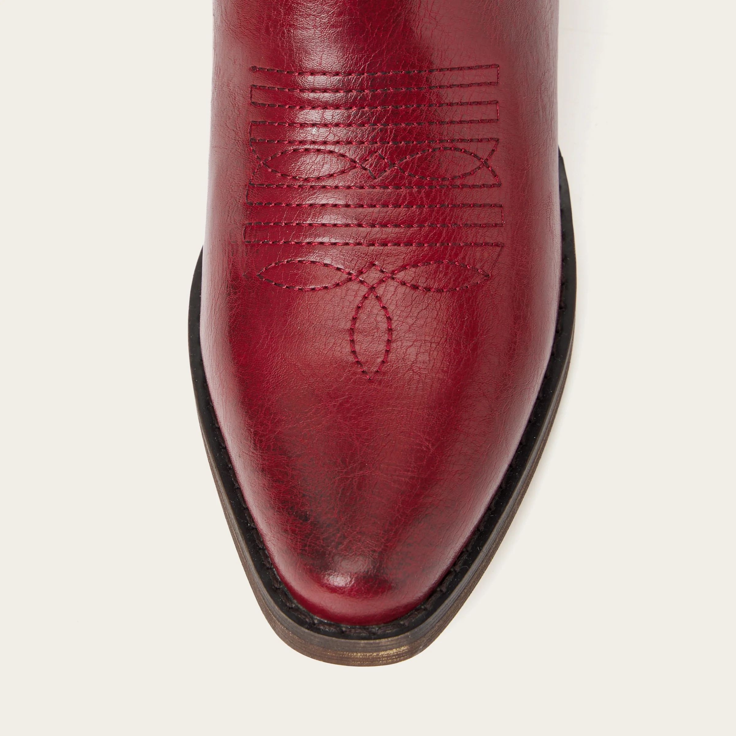 The Laurey - Crimson Embroidered Cowgirl Boots with Classic Western Flair - Image 11