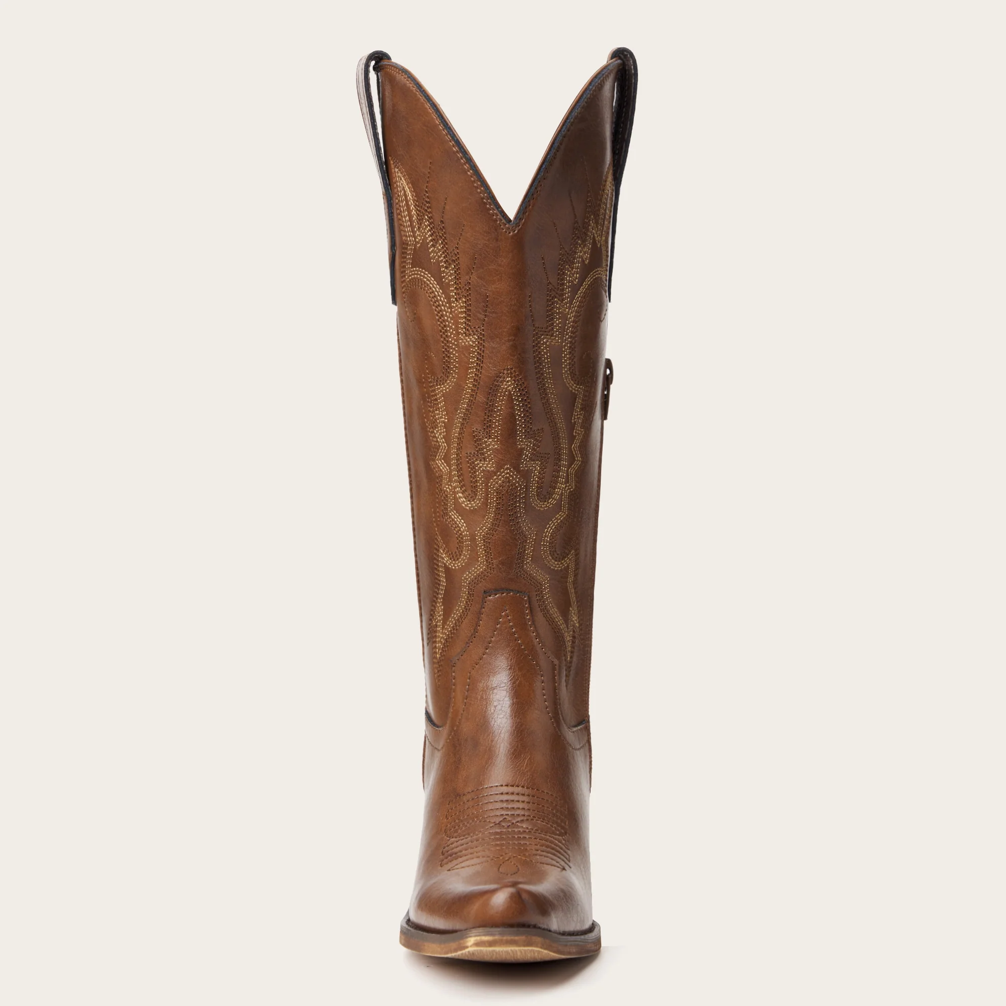 The Phoenix - Brown Short Tall Cowboy Boots with Classic Western Embroidery - Image 13