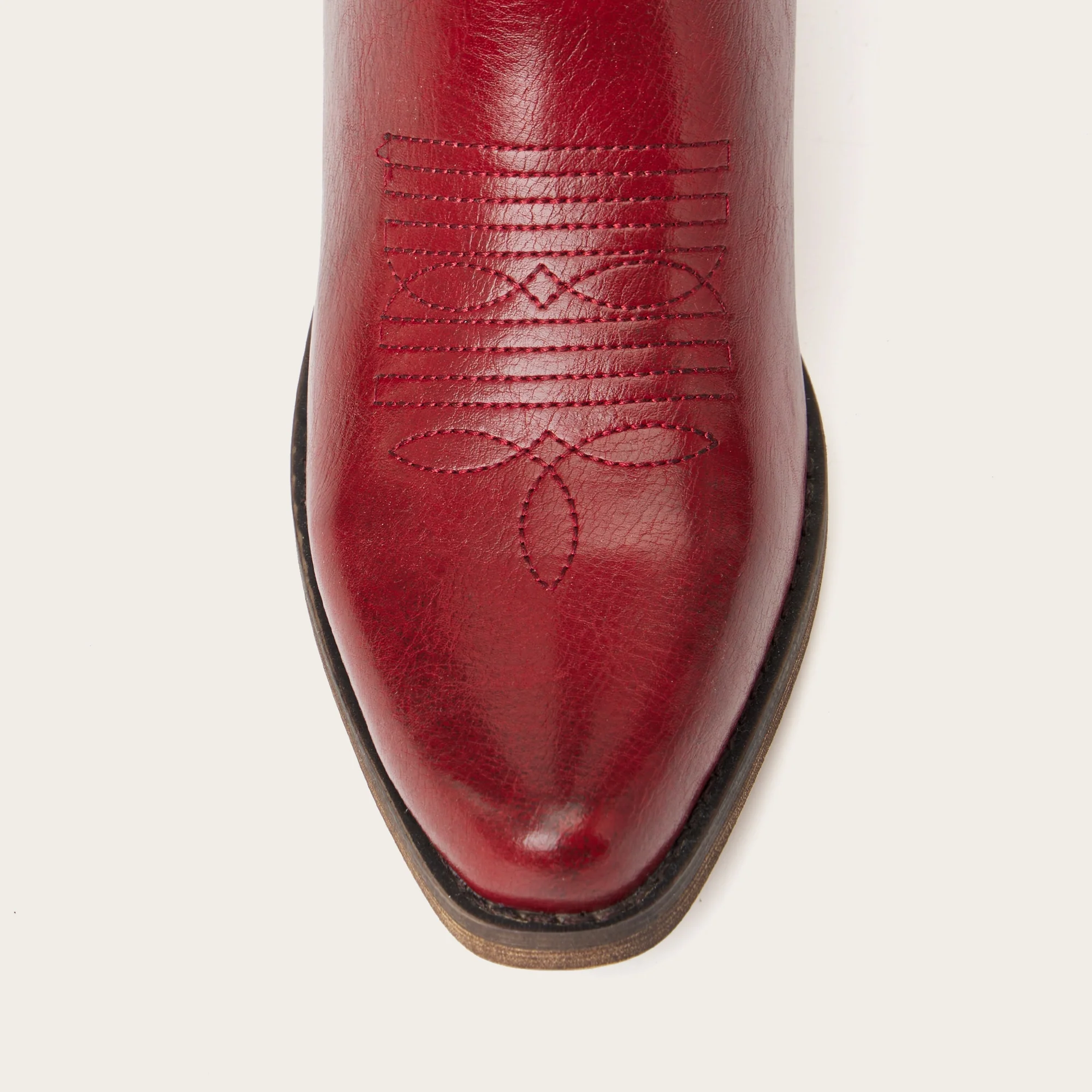 The Phoenix - Crimson Short Tall Cowboy Boots with Classic Western Embroidery - Image 9