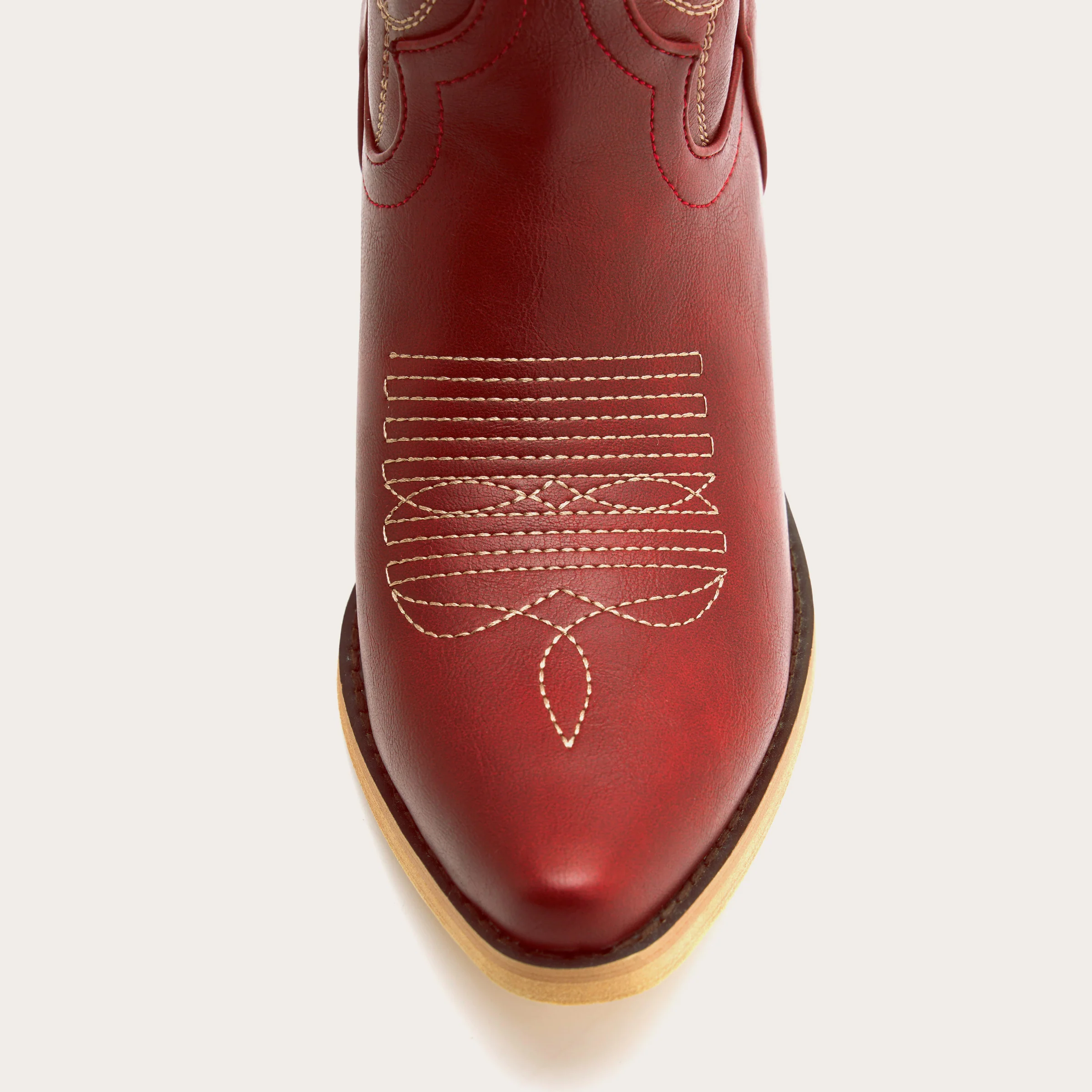 The Stella - Red Starry Embroidered Cowgirl Boots with Bold Detailing - Image 8