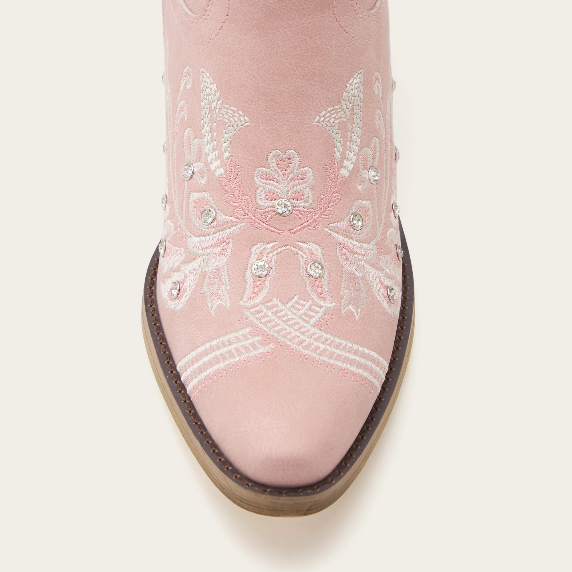 The Aurelia - Pink Women's Cowboy Boots with Snip Toe & Floral Embroidery - Image 10