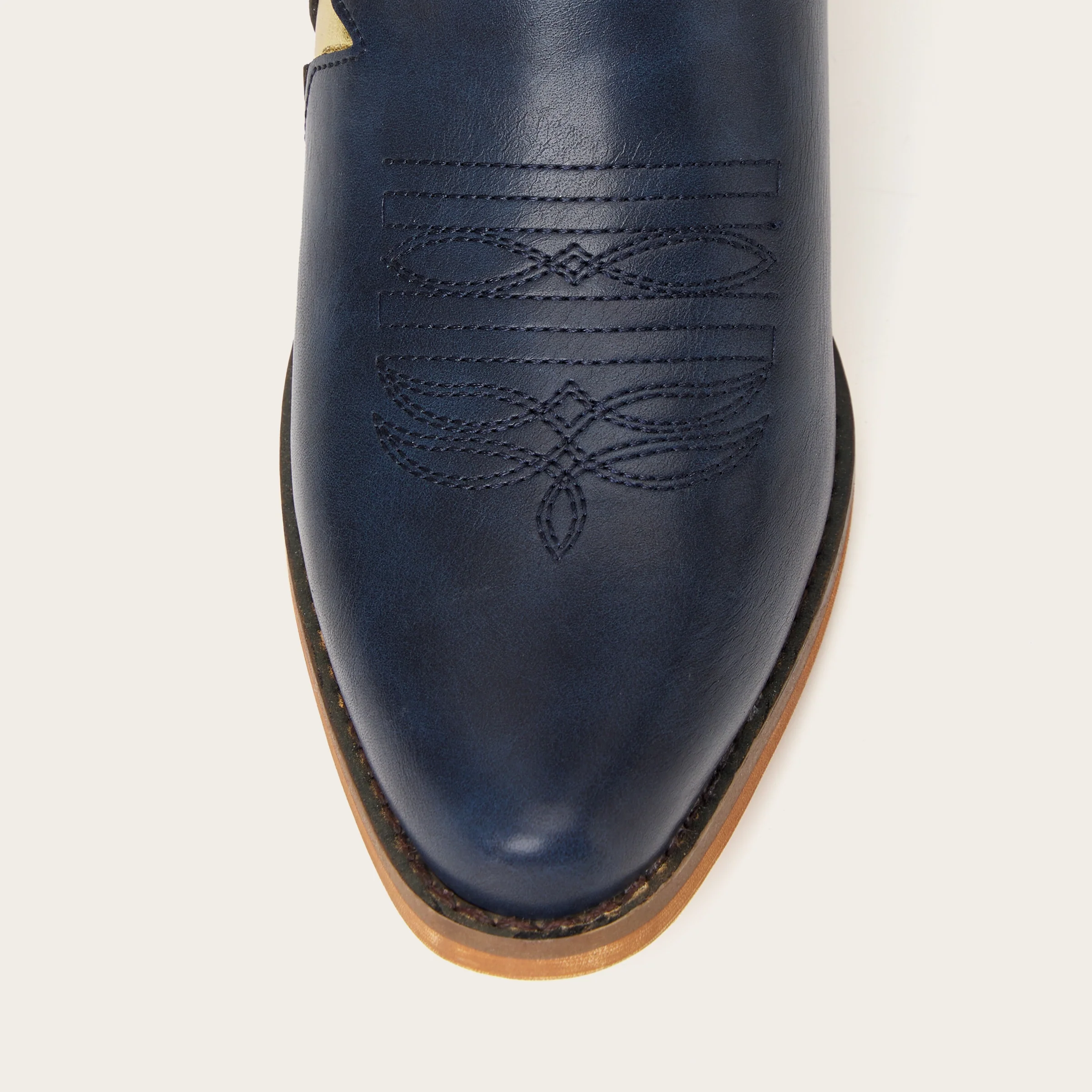 The Celestial - Midnight Blue Snip Toe Starry with Moon Cutout Tall Cowgirl Boots - Image 8