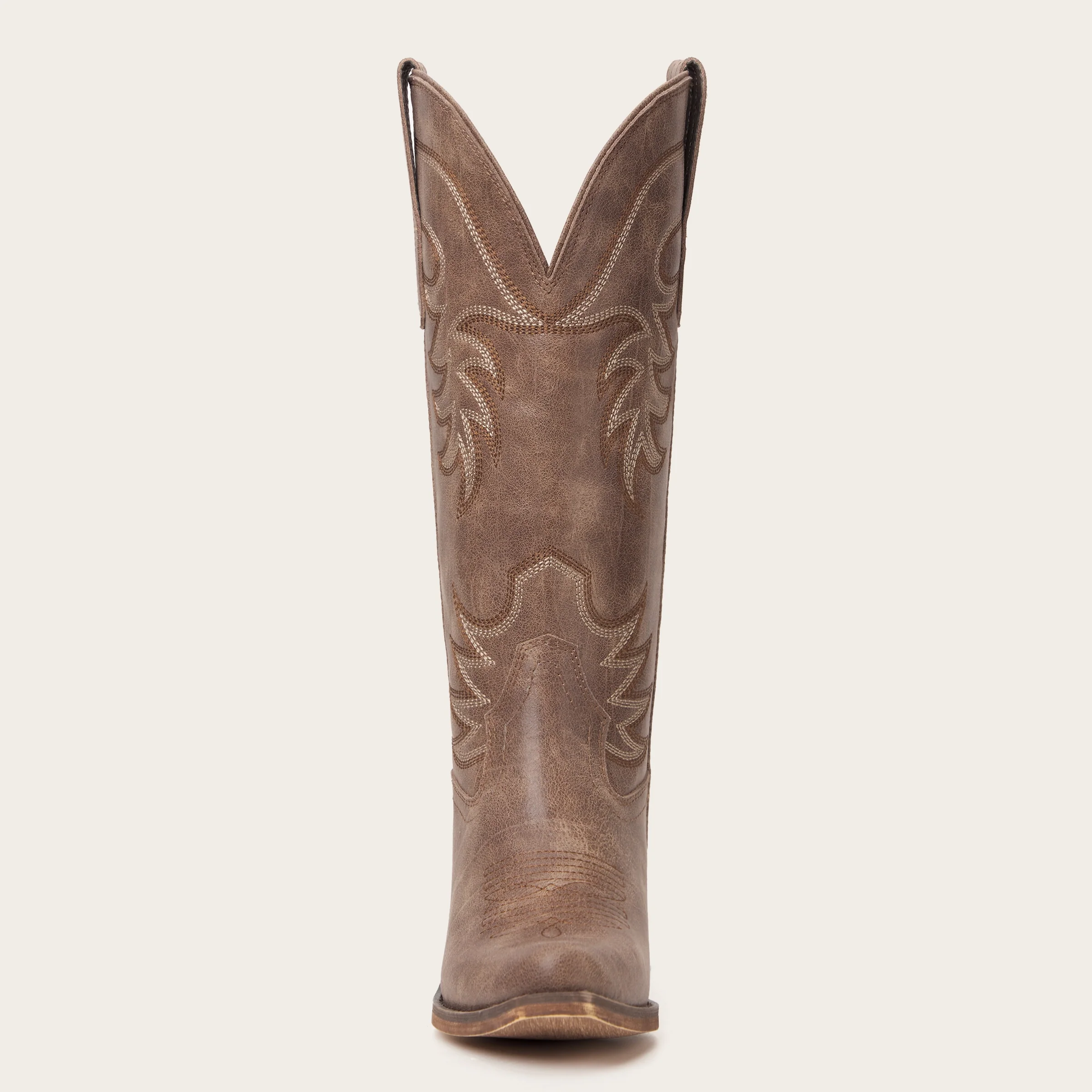 The Elizabeth - Brown Cowgirl Boots Snip Toe with Embroidered Detail - Image 10