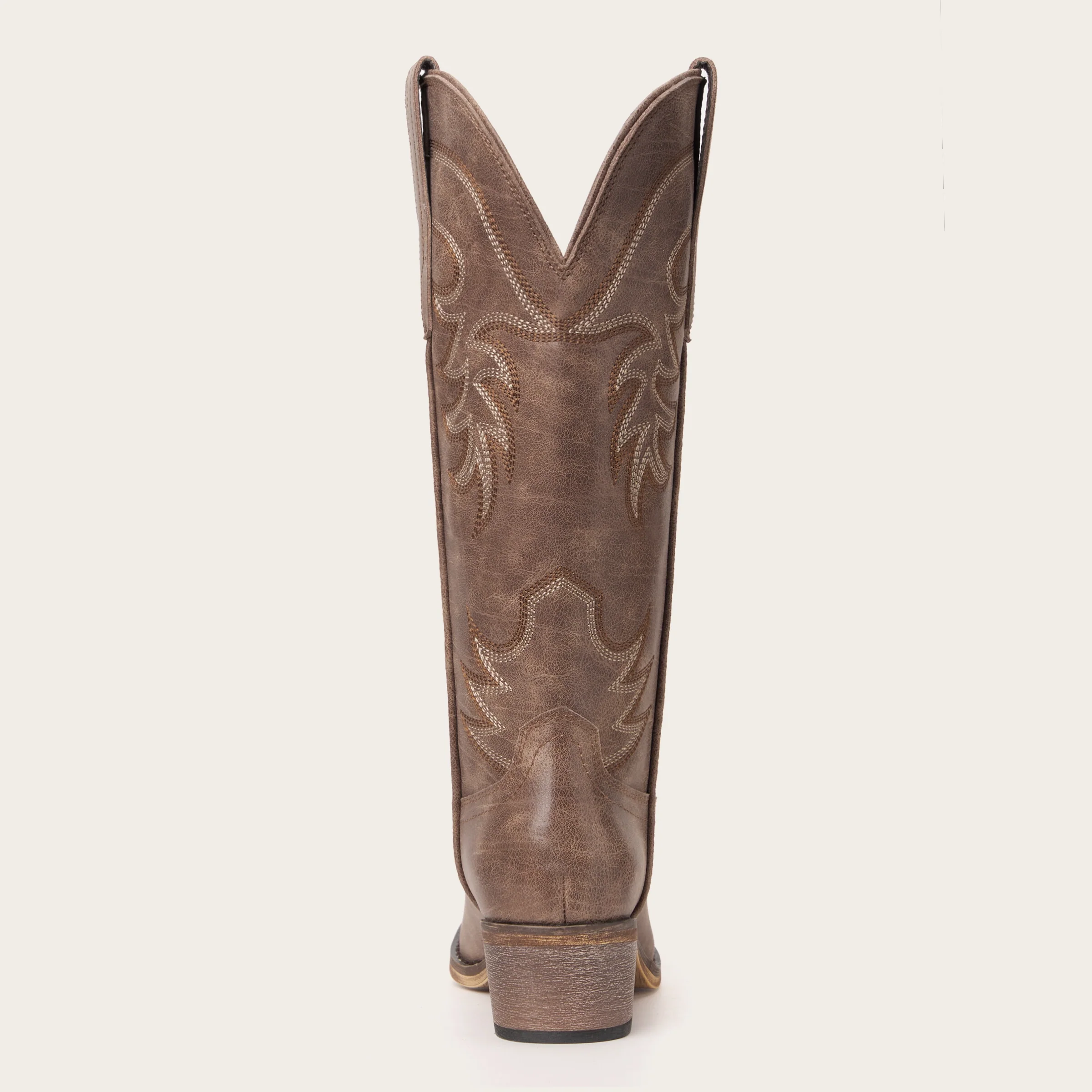 The Elizabeth - Brown Cowgirl Boots Snip Toe with Embroidered Detail - Image 11