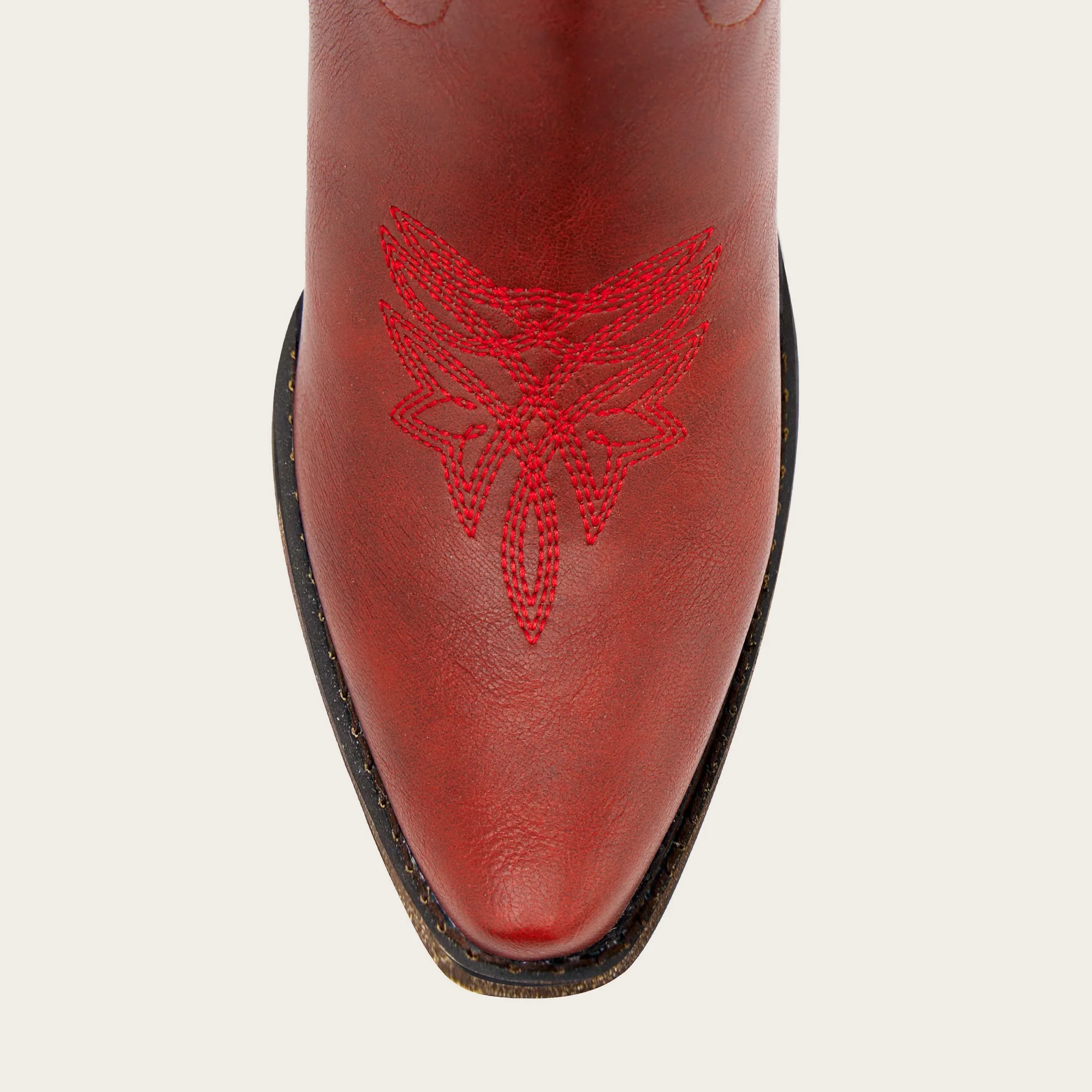 The Molly Wood - Red Snip Toe Embroidered Cute Comfortable Tall Cowgirl Boots - Image 8