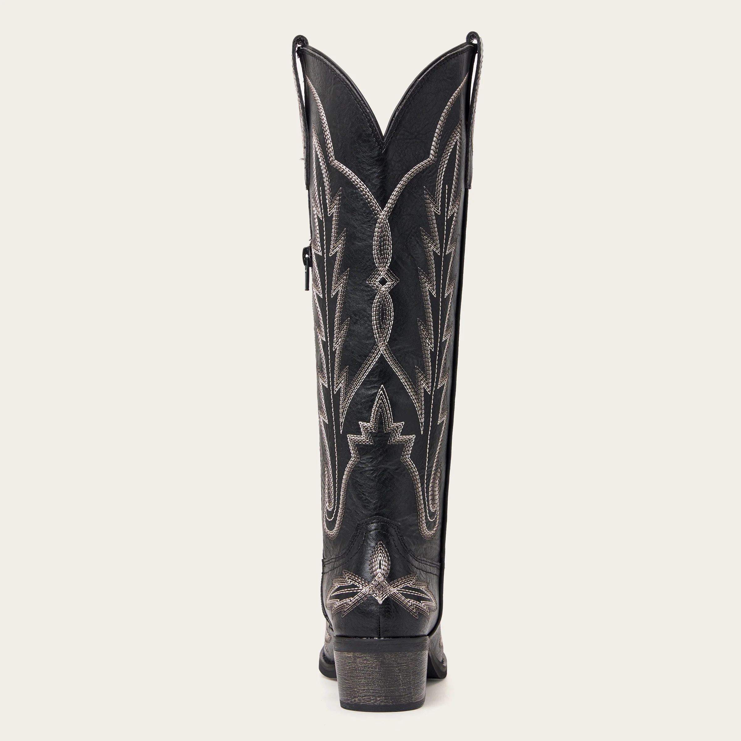 The Rosemary - Black Classic Tall Cowgirl Boots with Embroidery - Image 13