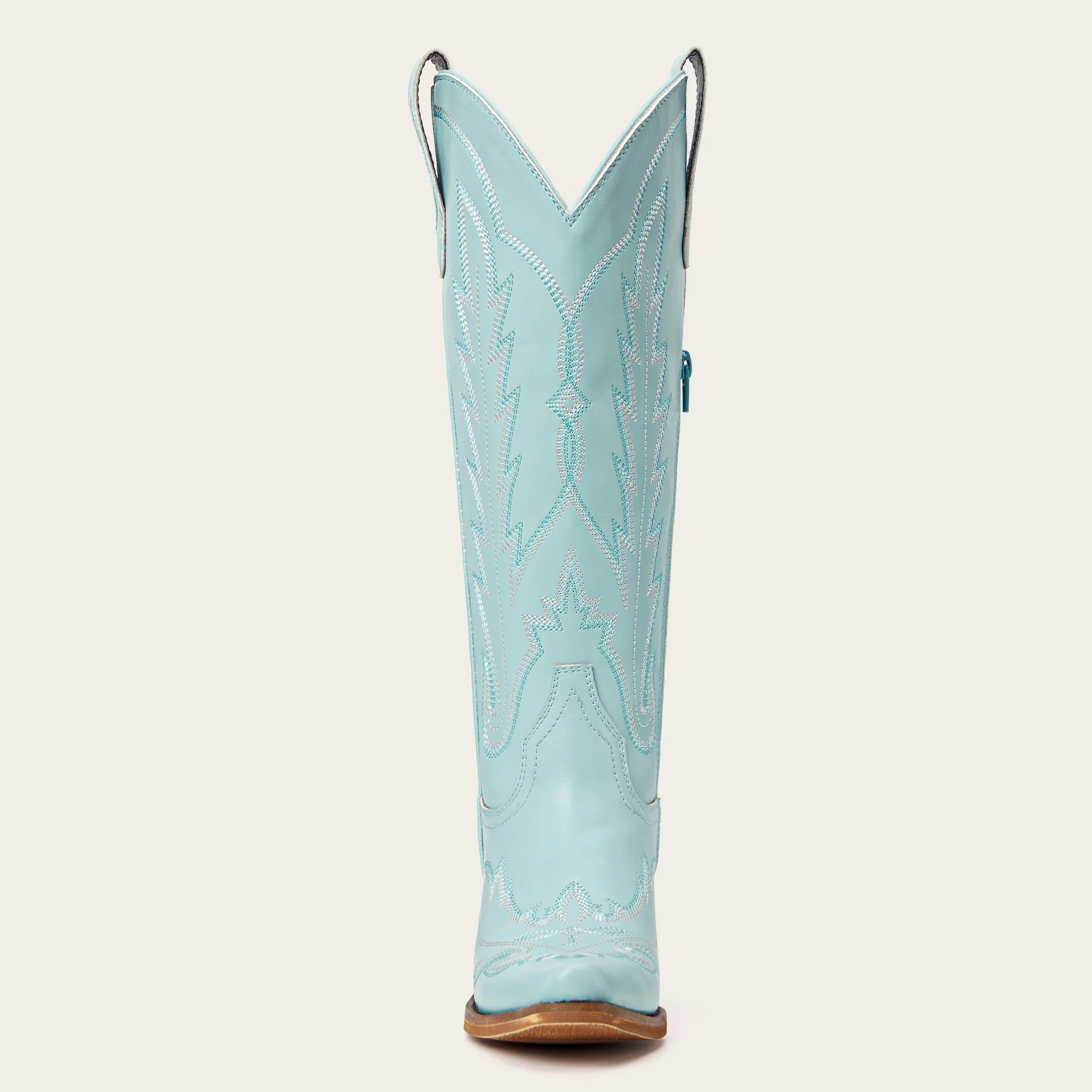 The Rosemary - Blue Classic Tall Cowgirl Boots with Embroidery - Image 11