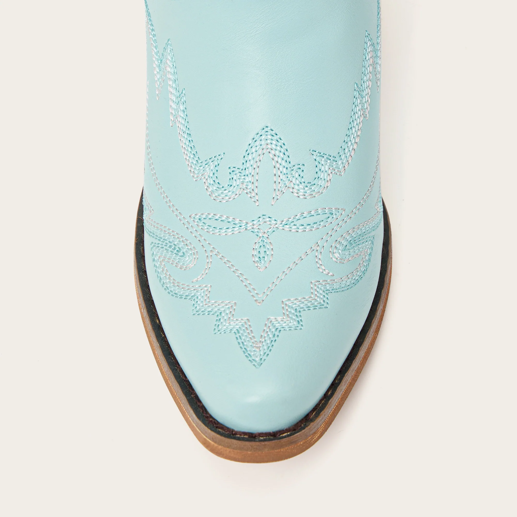 The Rosemary - Blue Classic Tall Cowgirl Boots with Embroidery - Image 9