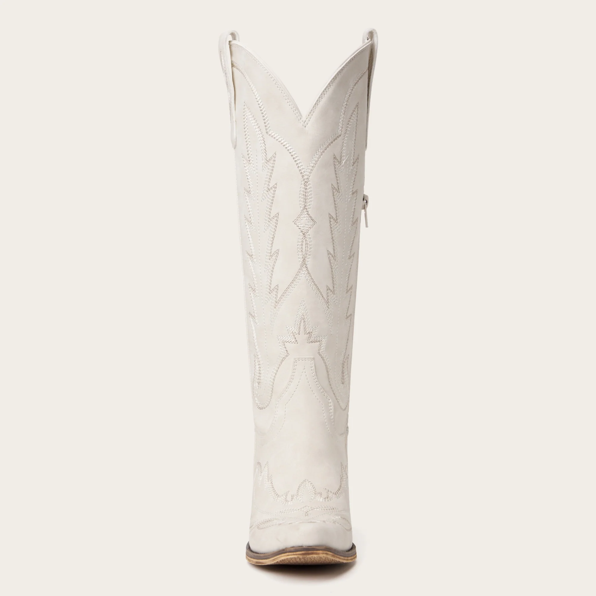 The Rosemary - Cream Classic Tall Cowgirl Boots with Embroidery - Image 10