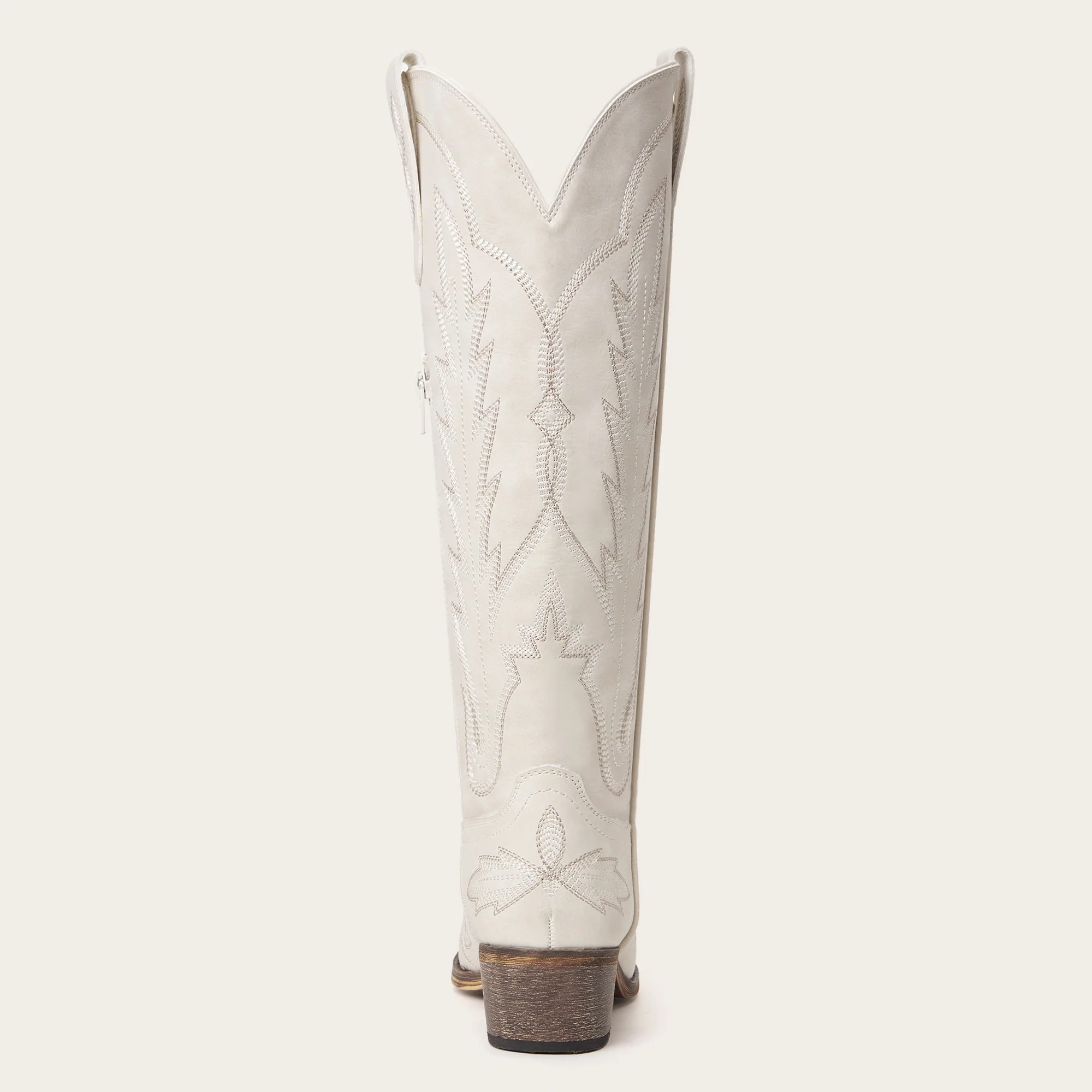 The Rosemary - Cream Classic Tall Cowgirl Boots with Embroidery - Image 11