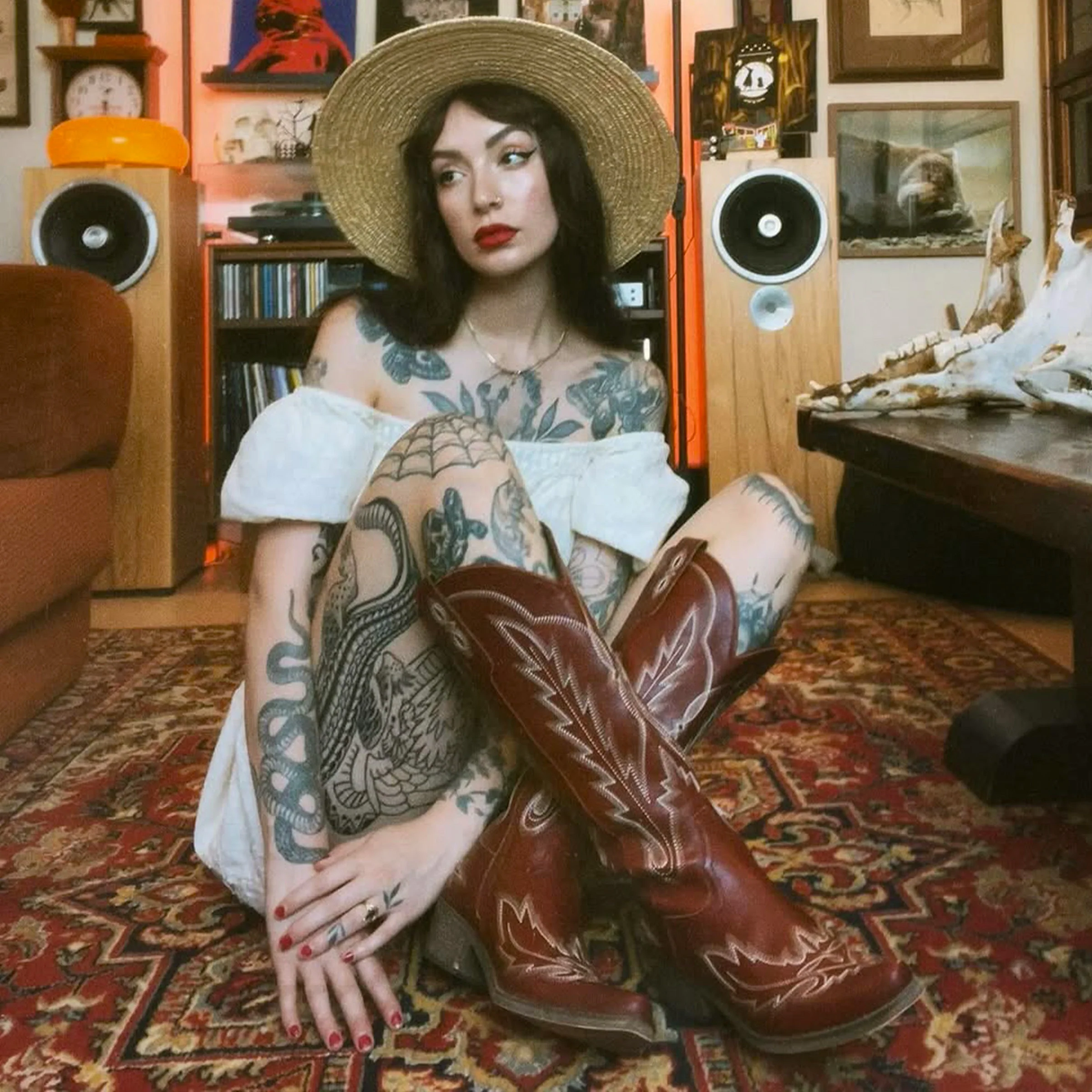 The Rosemary - Burgundy Classic Tall Cowgirl Boots with Embroidery - Image 11