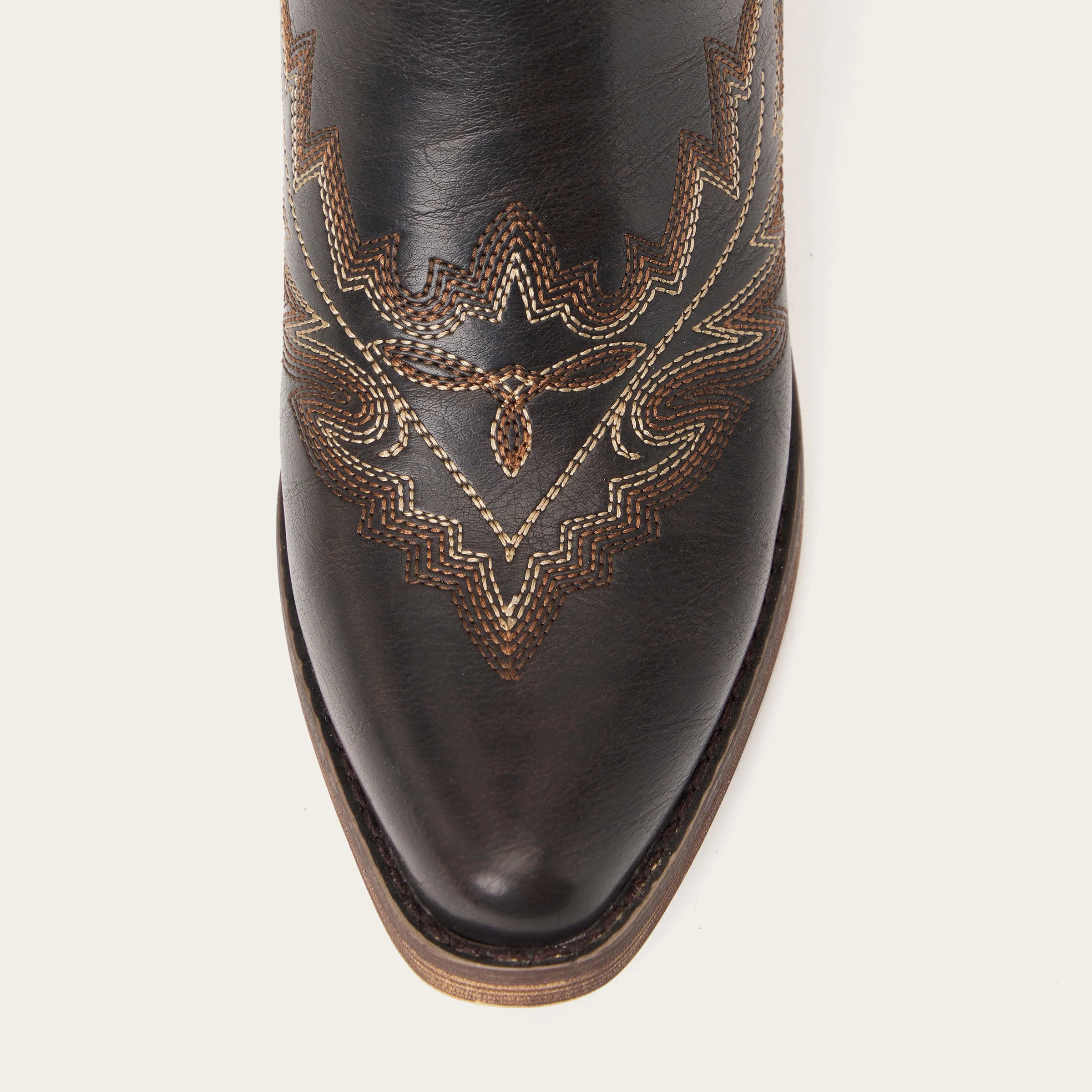 The Ross - Espresso Over-the-Knee Wide Calf Cowgirl Boots with Back Tie & Embroidery - Image 11