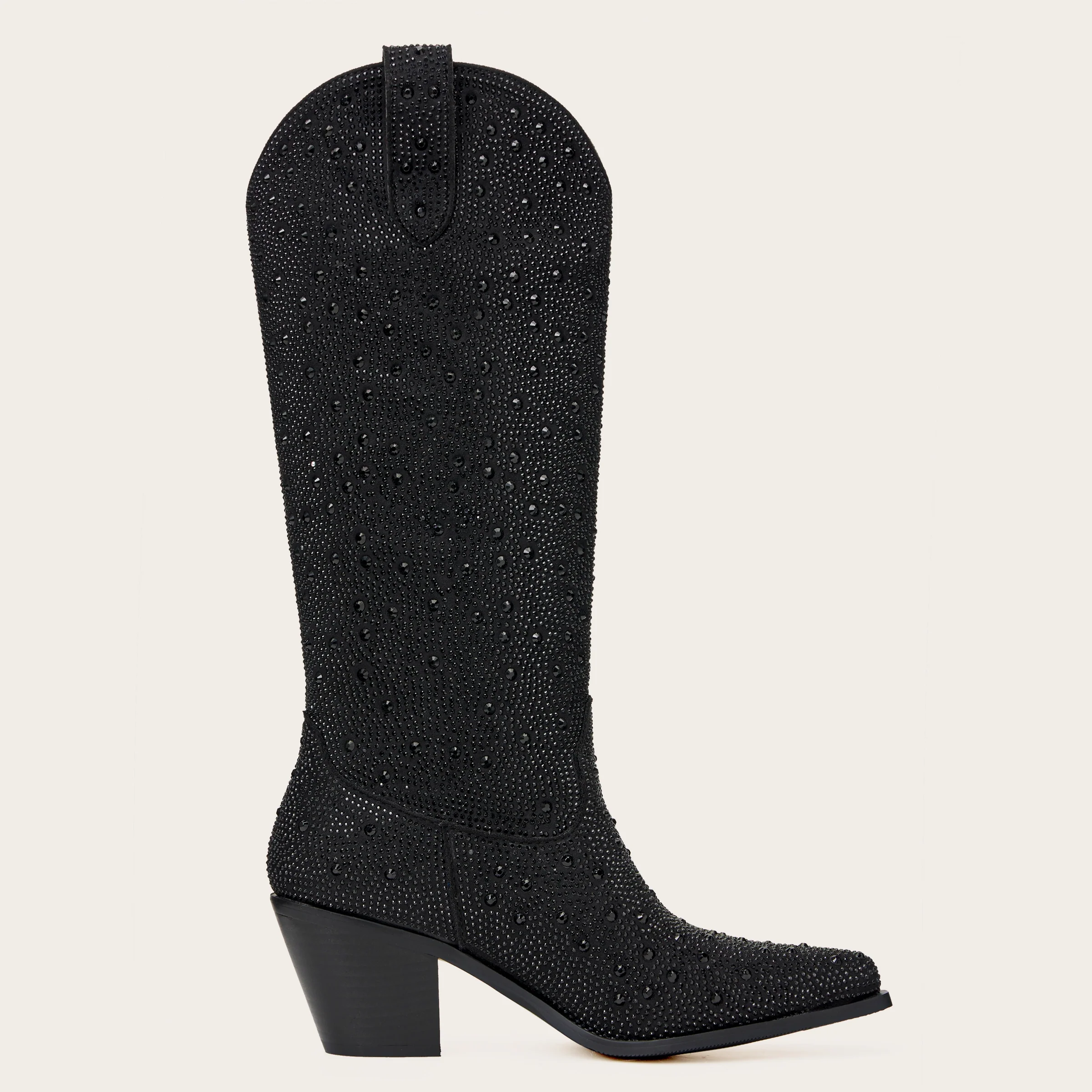 The Stardust - Crystal Covered Black Tall Cowgirl Boots - Image 8