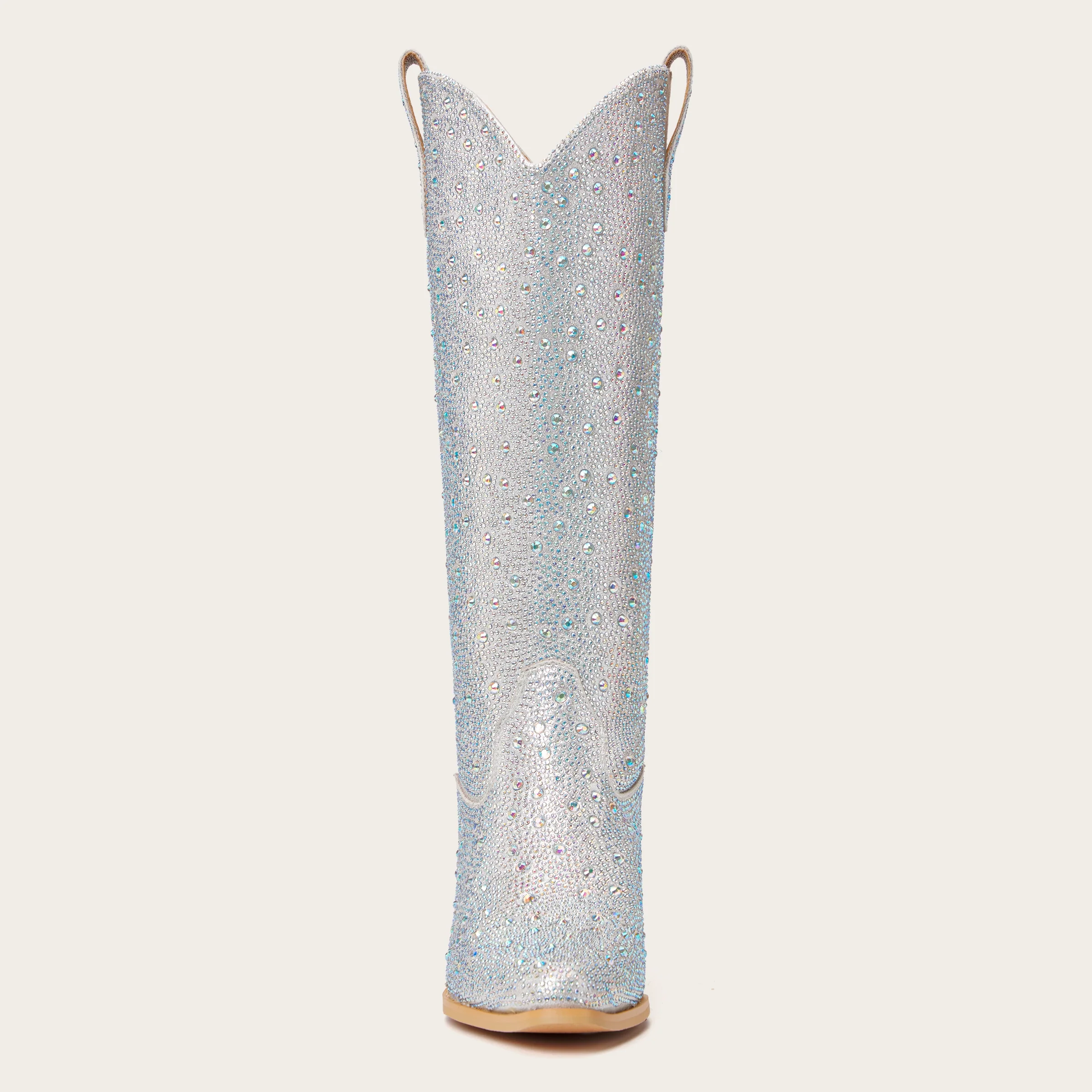 The Stardust - Crystal Covered Silver Tall Cowgirl Boots - Image 7