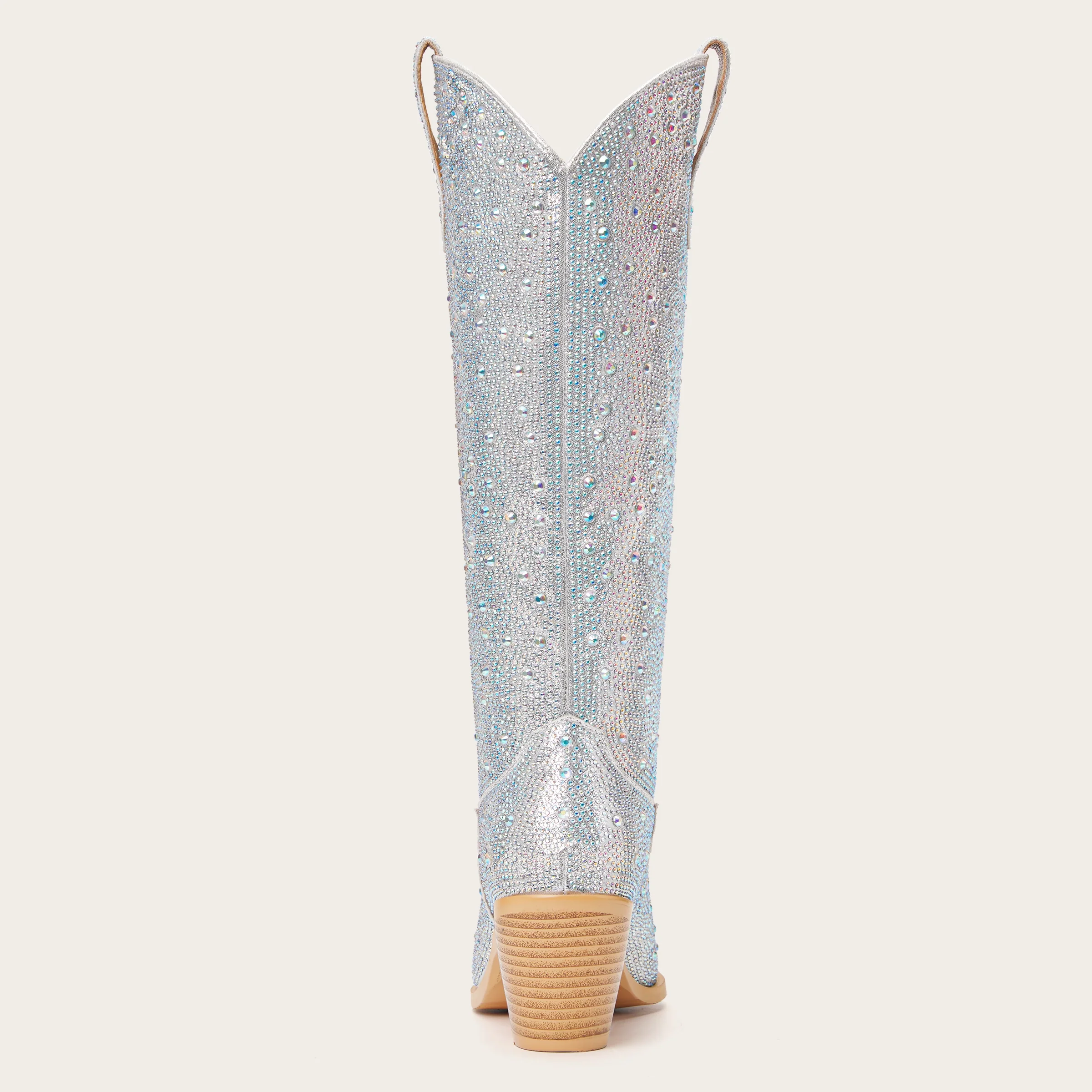 The Stardust - Crystal Covered Silver Tall Cowgirl Boots - Image 8