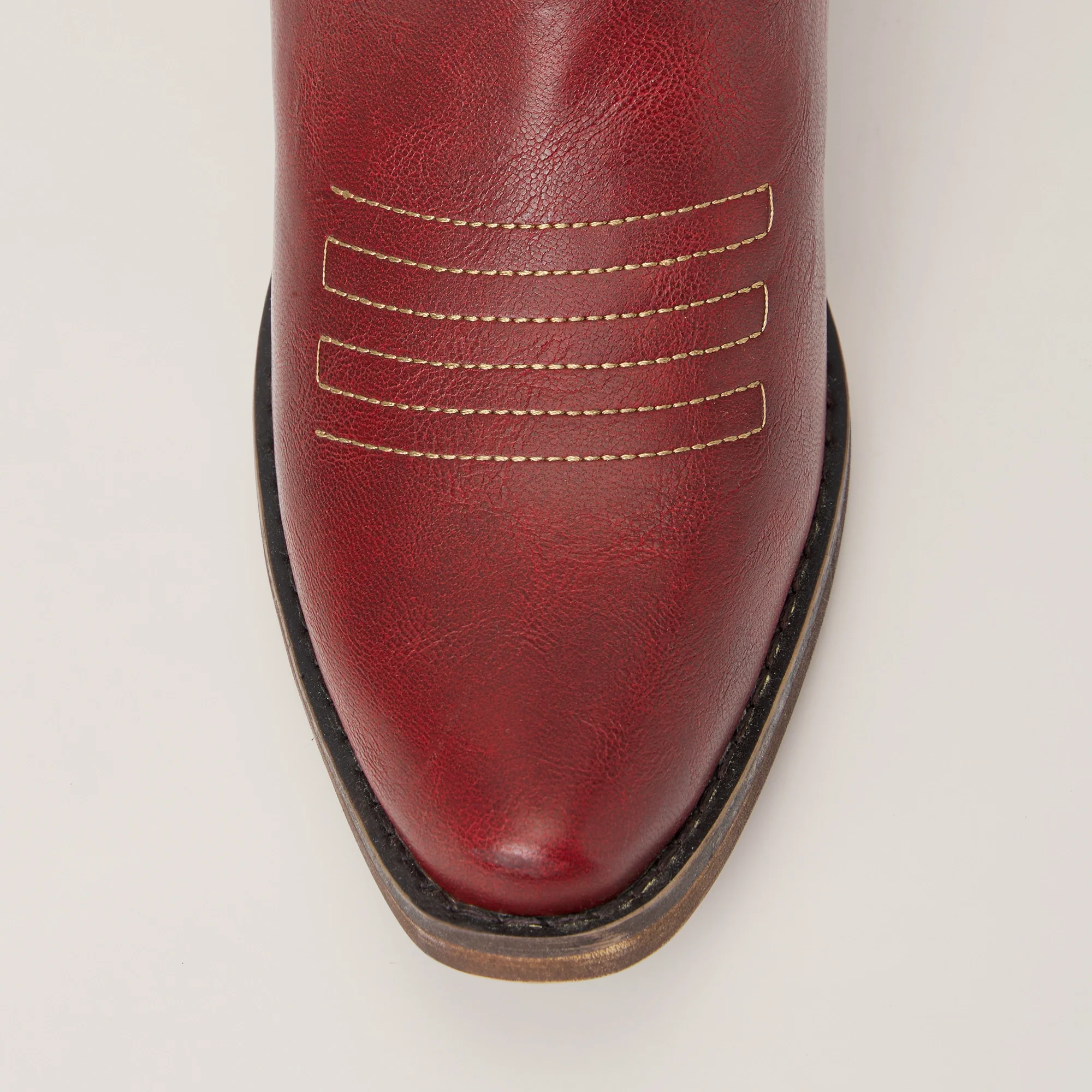 The Withersteen - Red Wide Calf Cowgirl Boots with Bold Embroidery and Lace-Up Back - Image 8