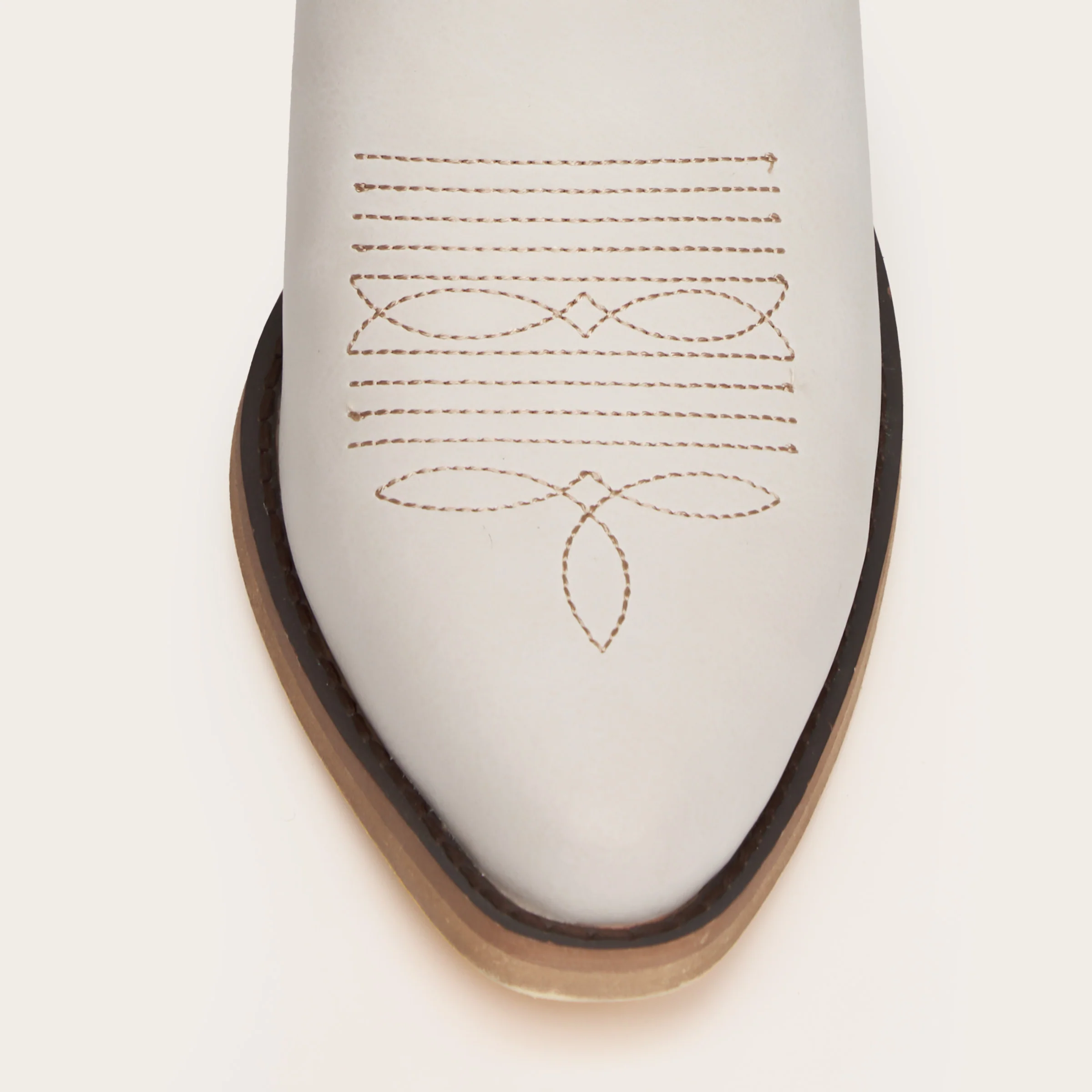 The Elizabeth - Cream Cowgirl Boots with Timeless Elegance Embroidery - Image 7